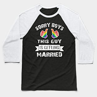 BACHELOR LGBT Gay Pride  Groom Bride Baseball T-Shirt